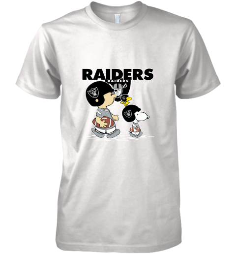 Oakland Raiders Let's Play Football Together Snoopy NFL Premium Men's T-Shirt