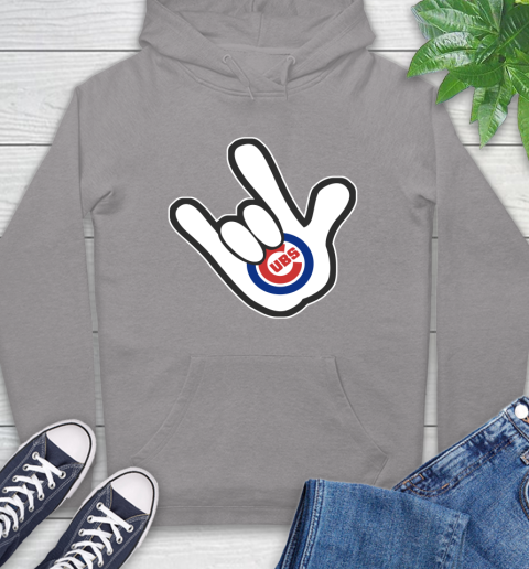 Chicago Cubs MLB Baseball Mickey Rock Hand Disney Hoodie 6