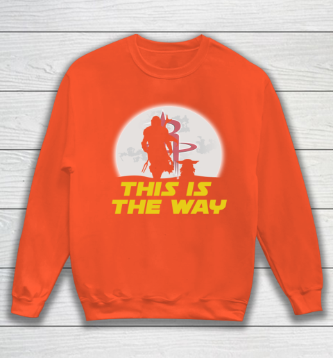 Houston Rockets NBA Basketball Star Wars Yoda And Mandalorian This Is The Way Sweatshirt 3