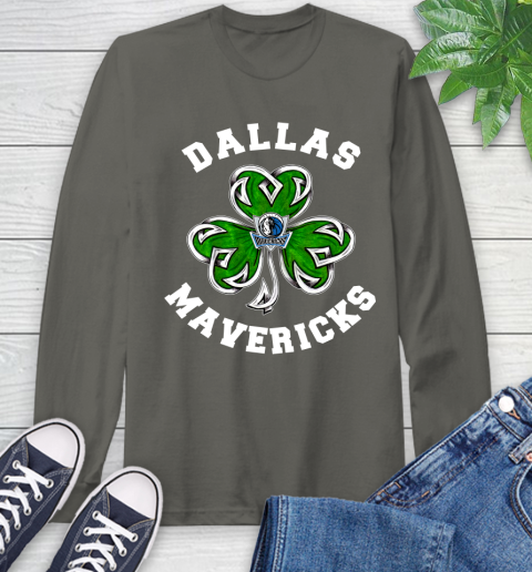 NBA Dallas Mavericks Three Leaf Clover St Patrick's Day Basketball Sports Long Sleeve T-Shirt 9