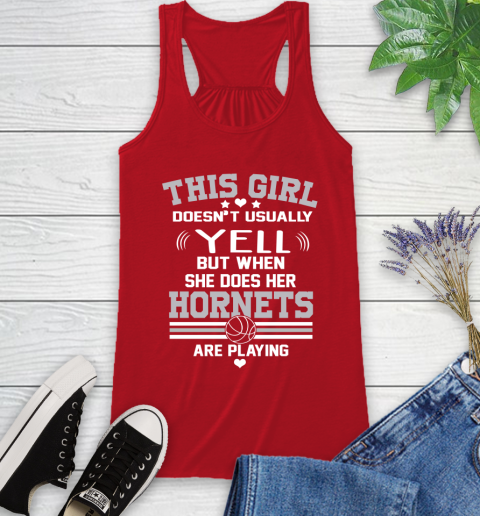 Charlotte Hornets NBA Basketball I Yell When My Team Is Playing Racerback Tank 5