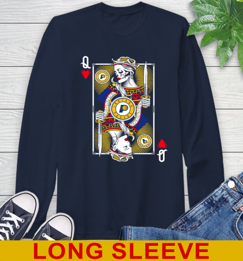 NBA Basketball Indiana Pacers The Queen Of Hearts Card Shirt Long Sleeve T-Shirt 3