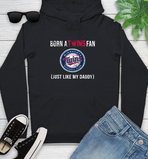 MLB Baseball Minnesota Twins Loyal Fan Just Like My Daddy Shirt Youth Hoodie