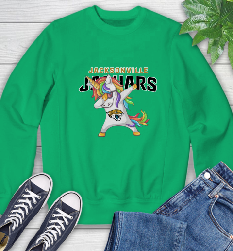 Jacksonville Jaguars NFL Football Funny Unicorn Dabbing Sports Sweatshirt 6