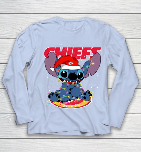 Kansas City Chiefs NFL Football noel stitch Christmas Youth Long Sleeve 5