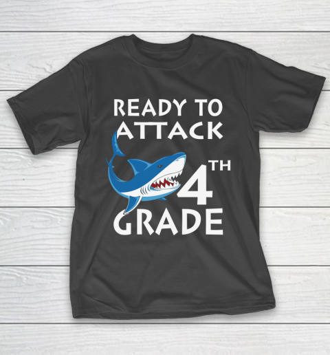 Back To School Shirt Ready to attack 4th grade 1 T-Shirt