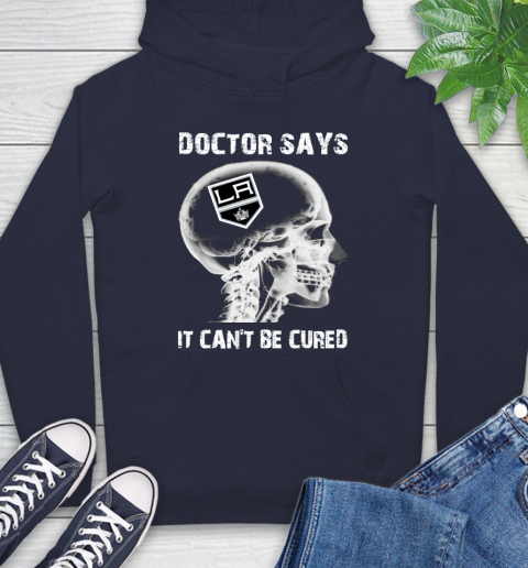 NHL Los Angeles Kings Hockey Skull It Can't Be Cured Shirt Hoodie 3