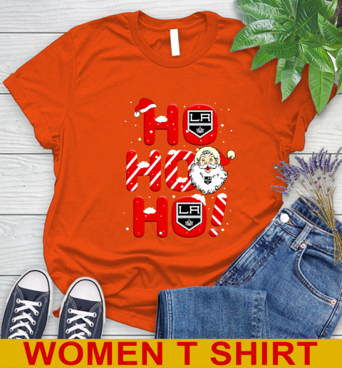 Los Angeles Kings NHL Hockey Ho Ho Ho Santa Claus Merry Christmas Shirt Women's T-Shirt 3