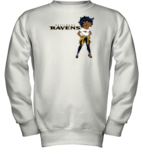 Betty Boop Baltimore Ravens Youth Sweatshirt