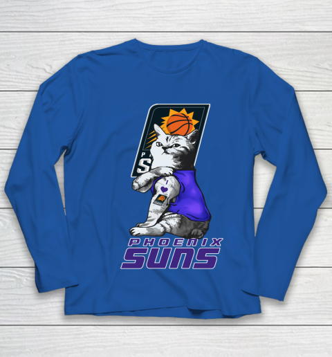 NBA Basketball My Cat Loves Phoenix Suns Youth Long Sleeve 7