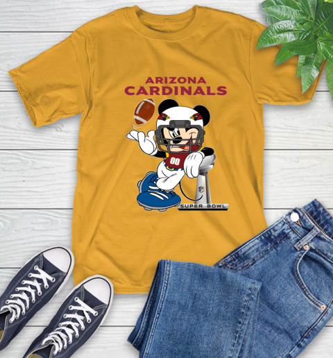 NFL Arizona Cardinals Mickey Mouse Disney Super Bowl Football T Shirt T-Shirt 3