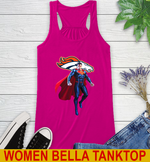 NFL Superman DC Sports Football Denver Broncos Racerback Tank 8