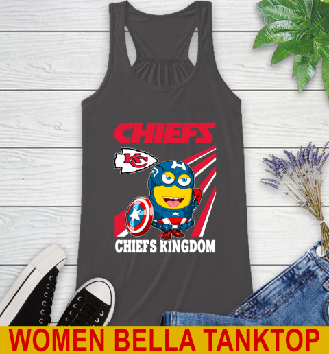 NFL Football Kansas City Chiefs Captain America Marvel Avengers Minion Shirt Racerback Tank 10