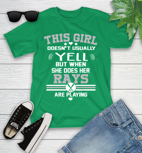 Tampa Bay Rays MLB Baseball I Yell When My Team Is Playing Youth T-Shirt 8