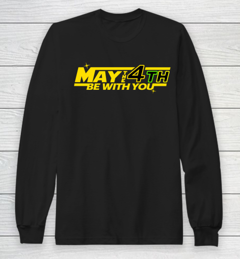 Star Wars Shirt MAY THE 4TH BE WITH YOU Funny Geek Nerd Long Sleeve T-Shirt