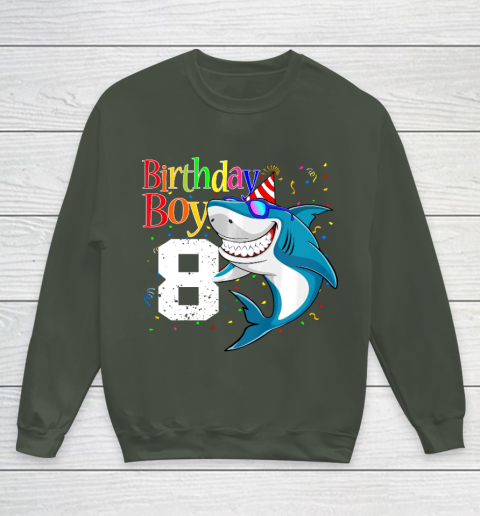 Kids 8th Birthday Boy Shark Shirts 8 Jaw Some Four Tees Boys 8 Years Old Youth Sweatshirt 8