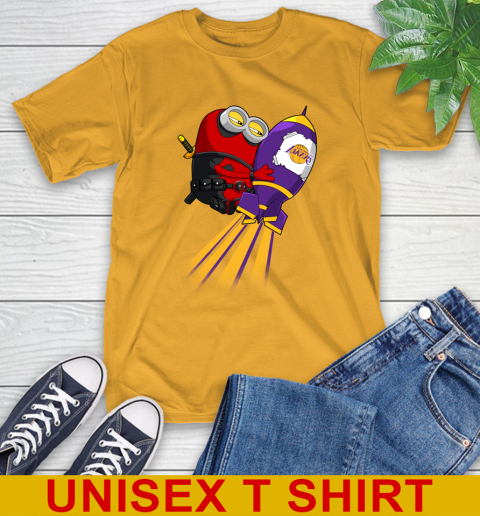 NBA Basketball Los Angeles Lakers Deadpool Minion Marvel Shirt T-Shirt 2