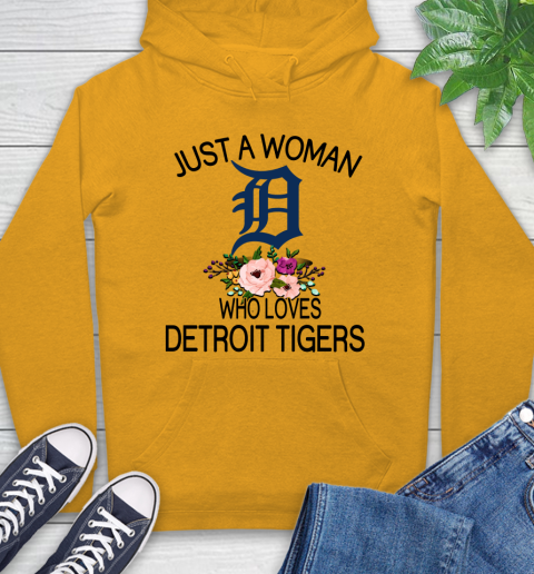 MLB Just A Woman Who Loves Detroit Tigers Baseball Sports Hoodie 2