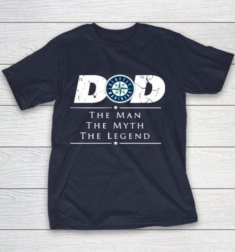 Seattle Mariners MLB Baseball Dad The Man The Myth The Legend Youth T-Shirt 2