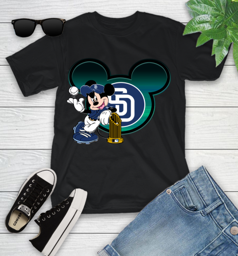 MLB San Diego Padres The Commissioner's Trophy Mickey Mouse Disney Youth T-Shirt 2