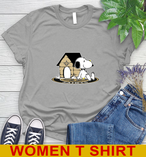 NFL Football New Orleans Saints Snoopy The Peanuts Movie Shirt Women's T-Shirt 11
