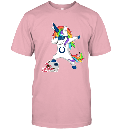 Football Dabbing Unicorn Steps On Helmet Indianapolis Colts Unisex Jersey Tee