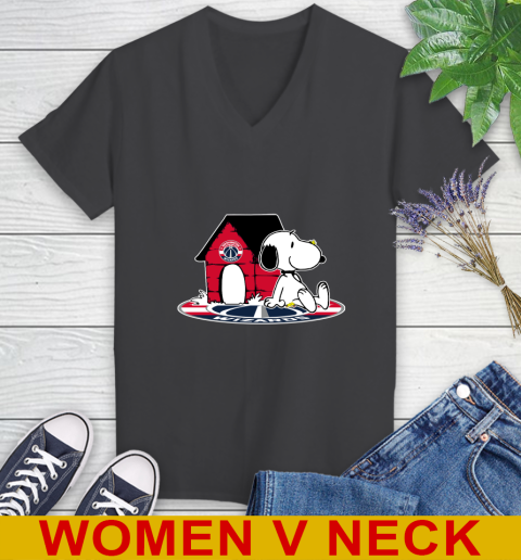 NBA Basketball Washington Wizards Snoopy The Peanuts Movie Shirt Women's V-Neck T-Shirt 9