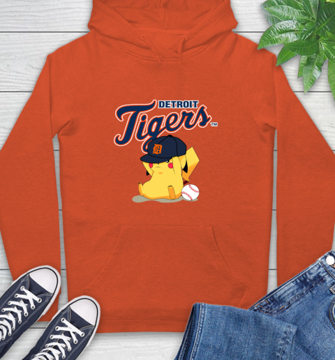 MLB Pikachu Baseball Sports Detroit Tigers Hoodie 5