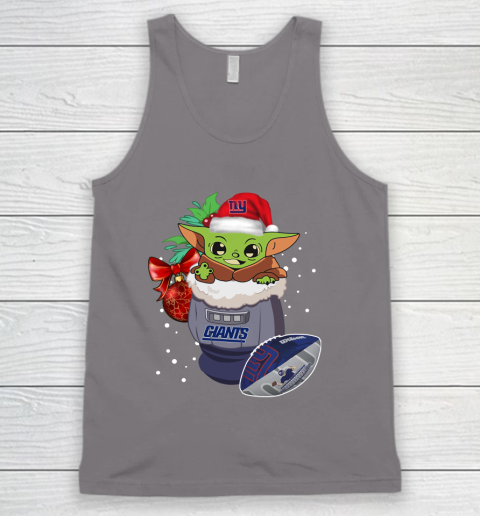 New York Giants Christmas Baby Yoda Star Wars Funny Happy NFL Tank Top 7