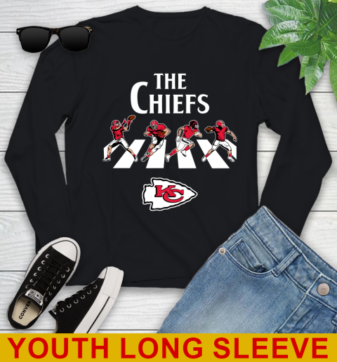 NFL Football Kansas City Chiefs The Beatles Rock Band Shirt Youth Long Sleeve