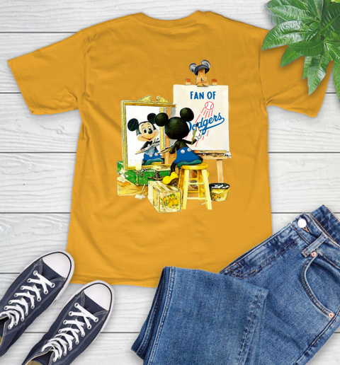 MLB Baseball Los Angeles Dodgers Mickey Drawing Shirt 2