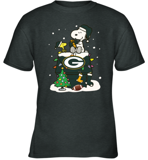 A Happy Christmas With Green Bay Packers Snoopy Youth T-Shirt
