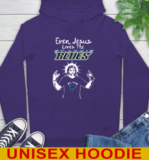St.Louis Blues NHL Hockey Even Jesus Loves The Blues Shirt Hoodie 5