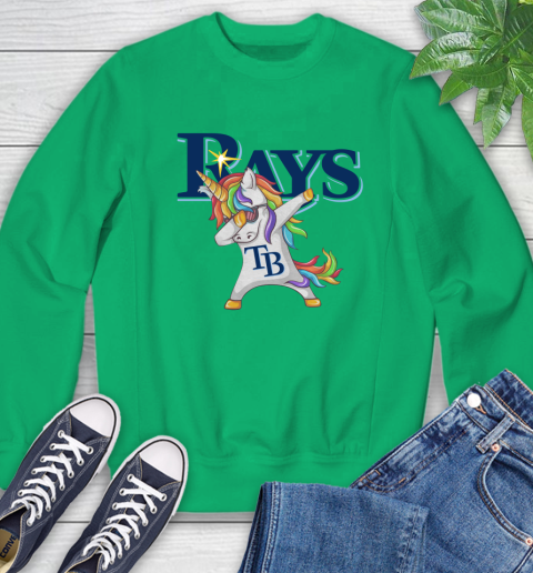 Tampa Bay Rays MLB Baseball Funny Unicorn Dabbing Sports Sweatshirt 6
