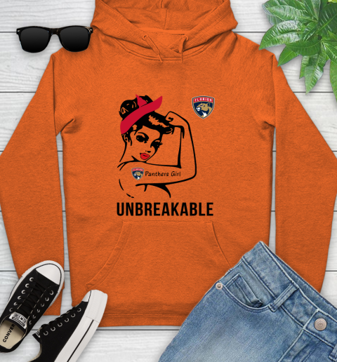 NHL Florida Panthers Girl Unbreakable Hockey Sports Youth Hoodie 3