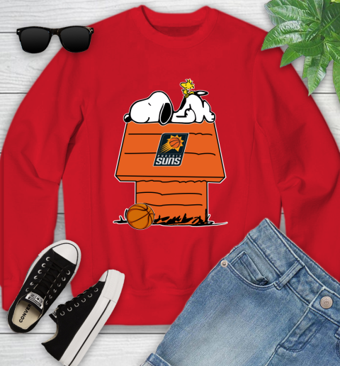 Phoenix Suns NBA Basketball Snoopy Woodstock The Peanuts Movie Youth Sweatshirt 9