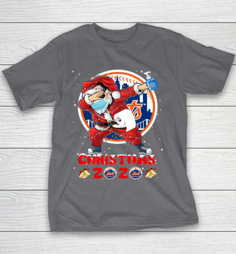 New York Mets Funny Santa Claus Dabbing Christmas 2020 MLB Youth T-Shirt 5