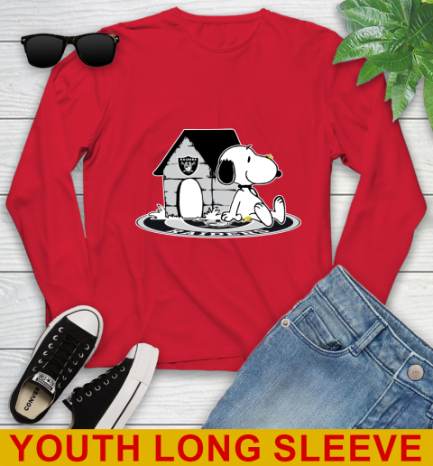 NFL Football Oakland Raiders Snoopy The Peanuts Movie Shirt Youth Long Sleeve 11