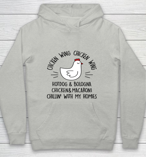 Viral Chicken Wing Chicken Wing Hot Dog Bologna Song Lyric Youth Hoodie