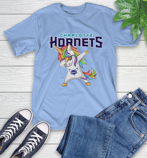Charlotte Hornets NBA Basketball Funny Unicorn Dabbing Sports T-Shirt 23