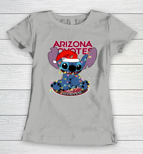 Arizona Coyotes NHL Hockey noel stitch Christmas Women's T-Shirt 8