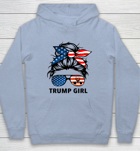 Trump Girl American Flag Glass Youth Hoodie 5