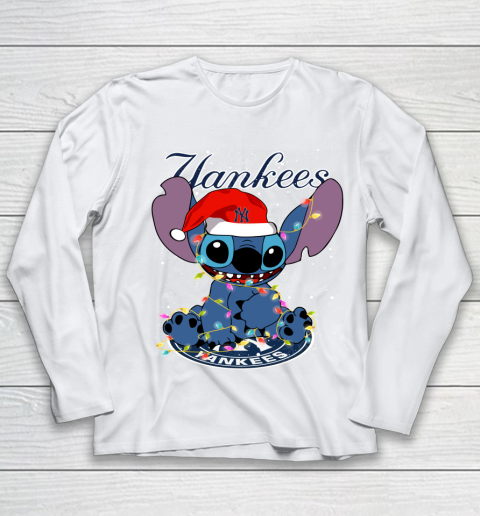 New York Yankees MLB noel stitch Baseball Christmas Youth Long Sleeve