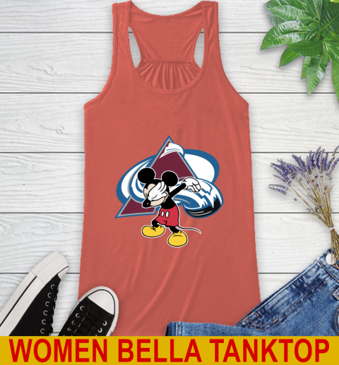 Colorado Avalanche NHL Hockey Dabbing Mickey Disney Sports Racerback Tank 4