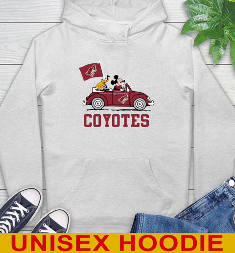 NHL Hockey Arizona Coyotes Pluto Mickey Driving Disney Shirt Hoodie