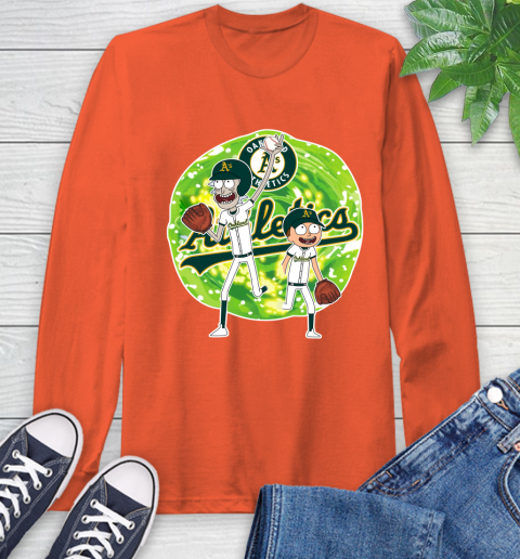 MLB Oakland Athletics Rick And Morty Baseball Sports Long Sleeve T-Shirt 5