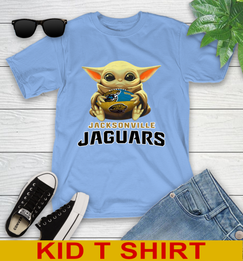 NFL Football Jacksonville Jaguars Baby Yoda Star Wars Shirt Youth T-Shirt 11