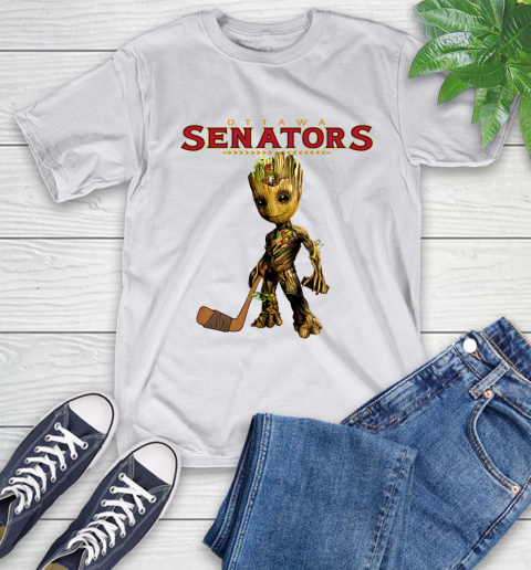 Ottawa Senators NHL Hockey Groot Marvel Guardians Of The Galaxy T-Shirt 12