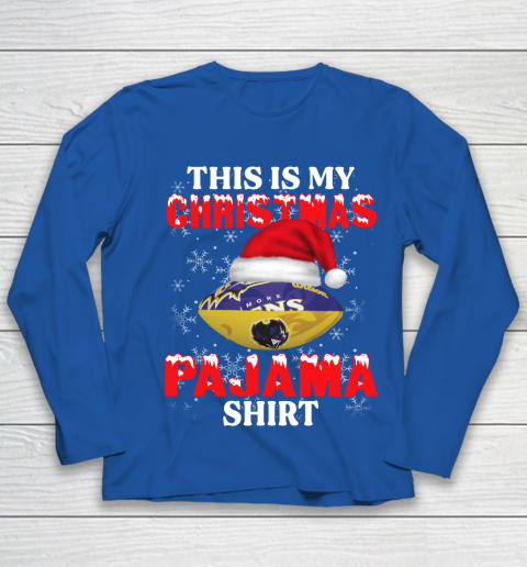 Baltimore Ravens This Is My Christmas Pajama Shirt NFL Youth Long Sleeve 7