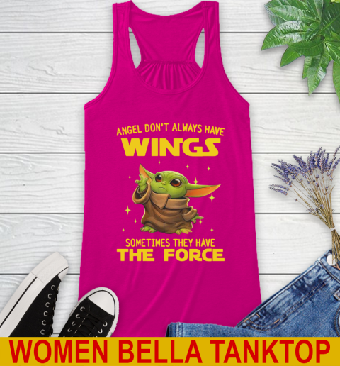 Baby Yoda Angel Don't Always Have Wings They Have The Force Shirt 42